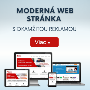 Modern webstrnka s okamitou reklamou